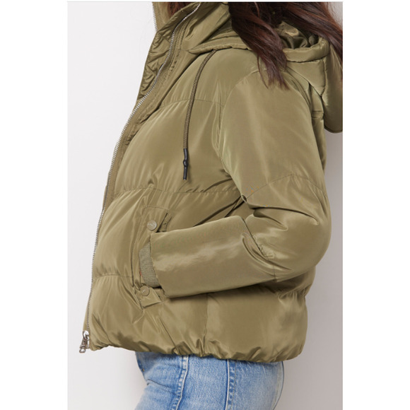 JAKKE NWT Evereve Poppy Recyled Puffer in Olive Green // S - Picture 4 of 16